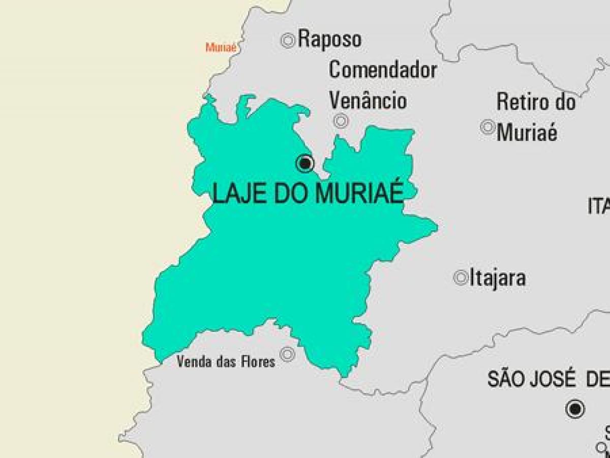 Kaart Laje ei Muriaé vald