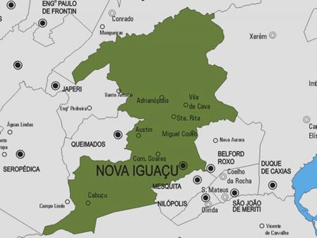 Kaart Nova Iguaçu vald