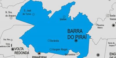 Kaart Barra do Piraí vald