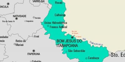 Kaart Bom Jesus do Itabapoana vald