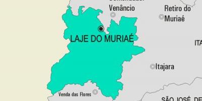 Kaart Laje ei Muriaé vald