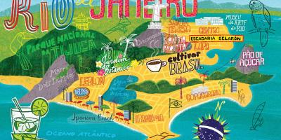 Kaart Rio de Janeiro tapeet