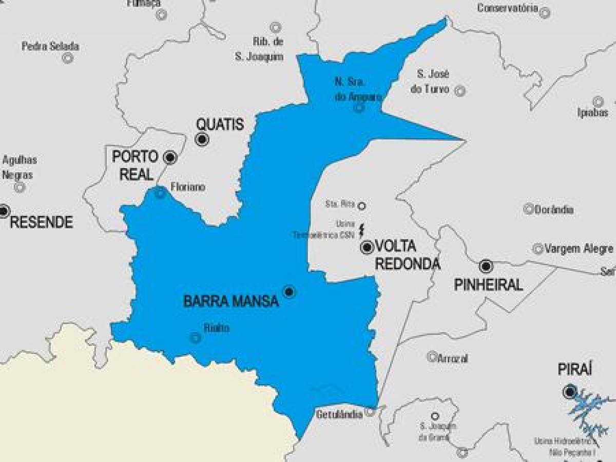 Kaart Barra Mansa vald