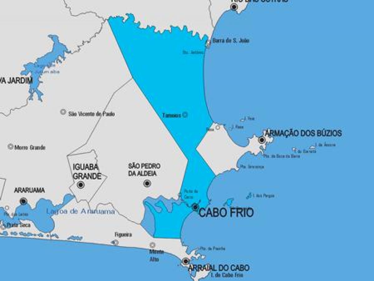 Kaart Cabo Frio vald