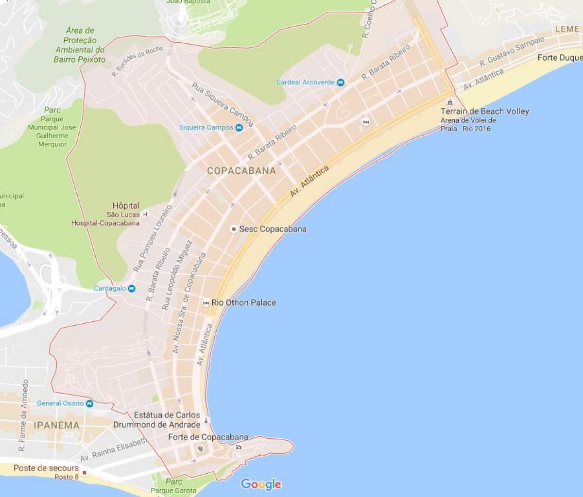 Kaart Copacabana