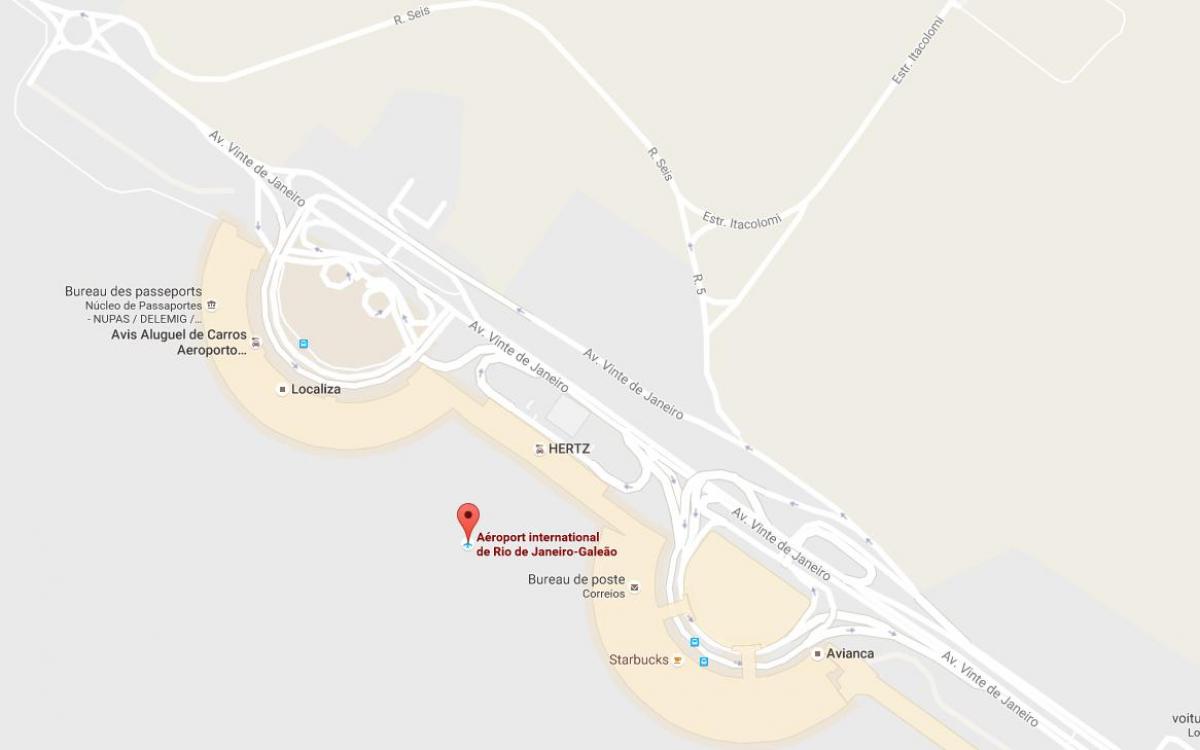 Kaart Galeão lennujaamas