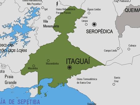 Kaart Itaguaí vald