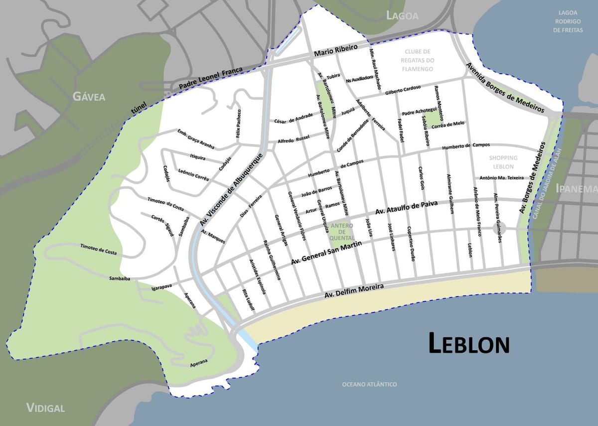 Kaart Leblon rand