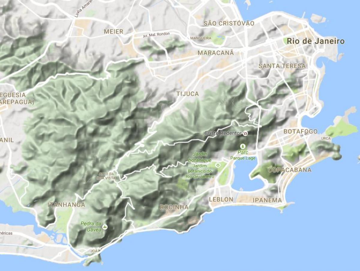 Kaardi reljeef Rio de Janeiro