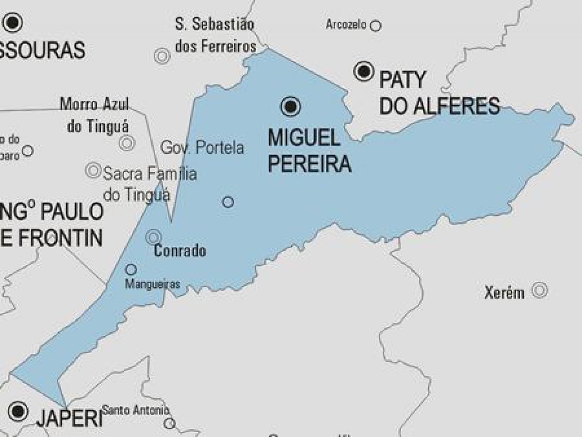 Kaart Miguel Pereira vald