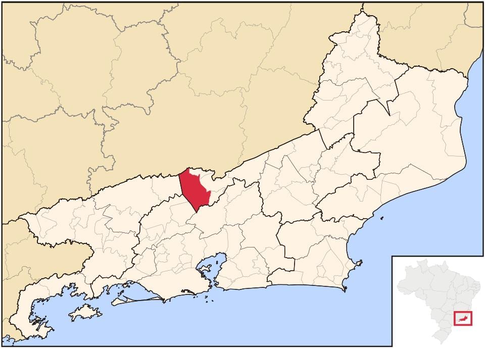 Kaart Paraíba do Sul