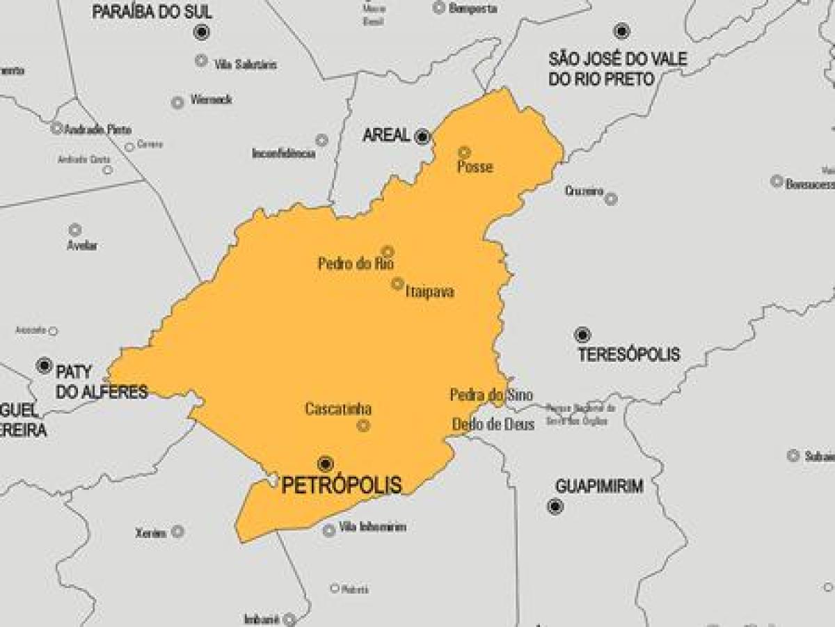 Kaart Petrópolis vald