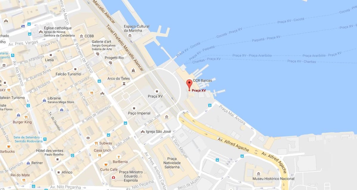 Kaart Praça Quinze