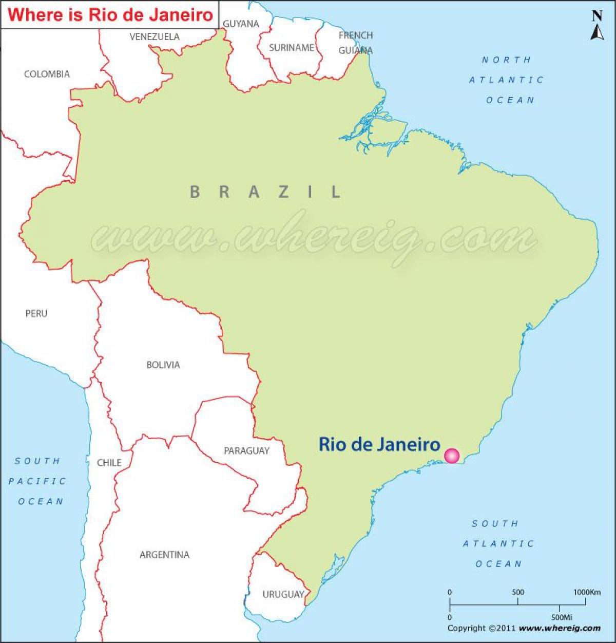 Kaart Rio de Janeiro, Brasiilia