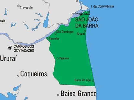 Kaart São João da Barra vald