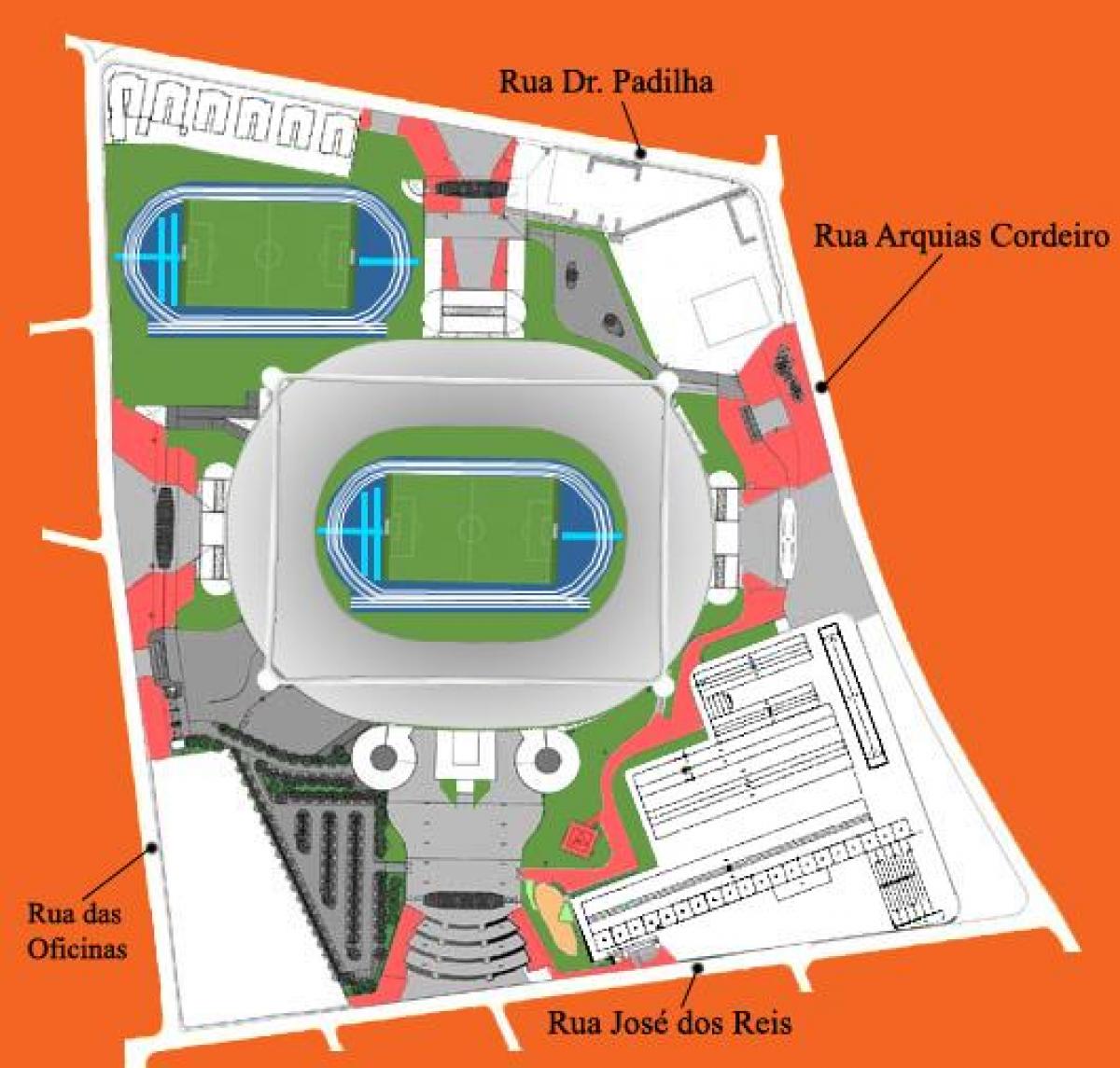 Kaart staadion Engenhão
