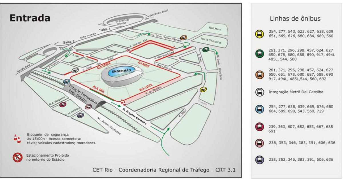 Kaart staadion Engenhão veab