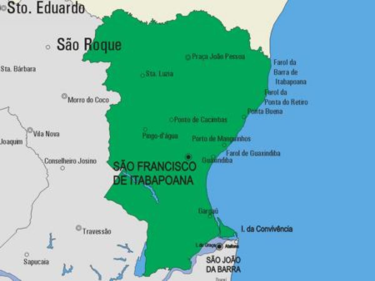 Kaart São Fidélis vald