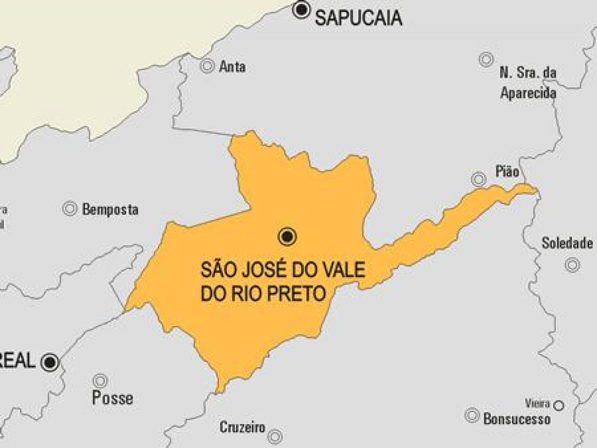 Kaart São José do Vale do Rio Preto vald