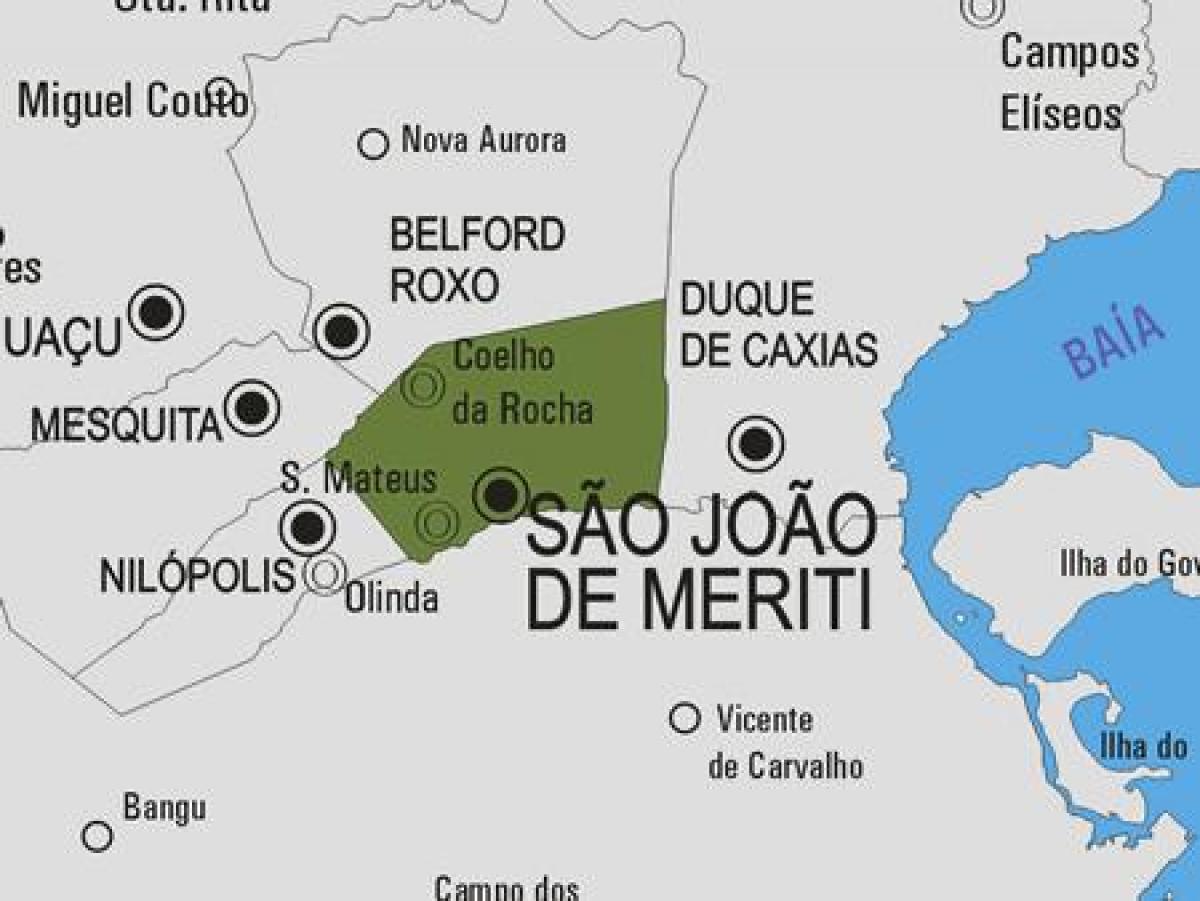 Kaart São João de Meriti vald