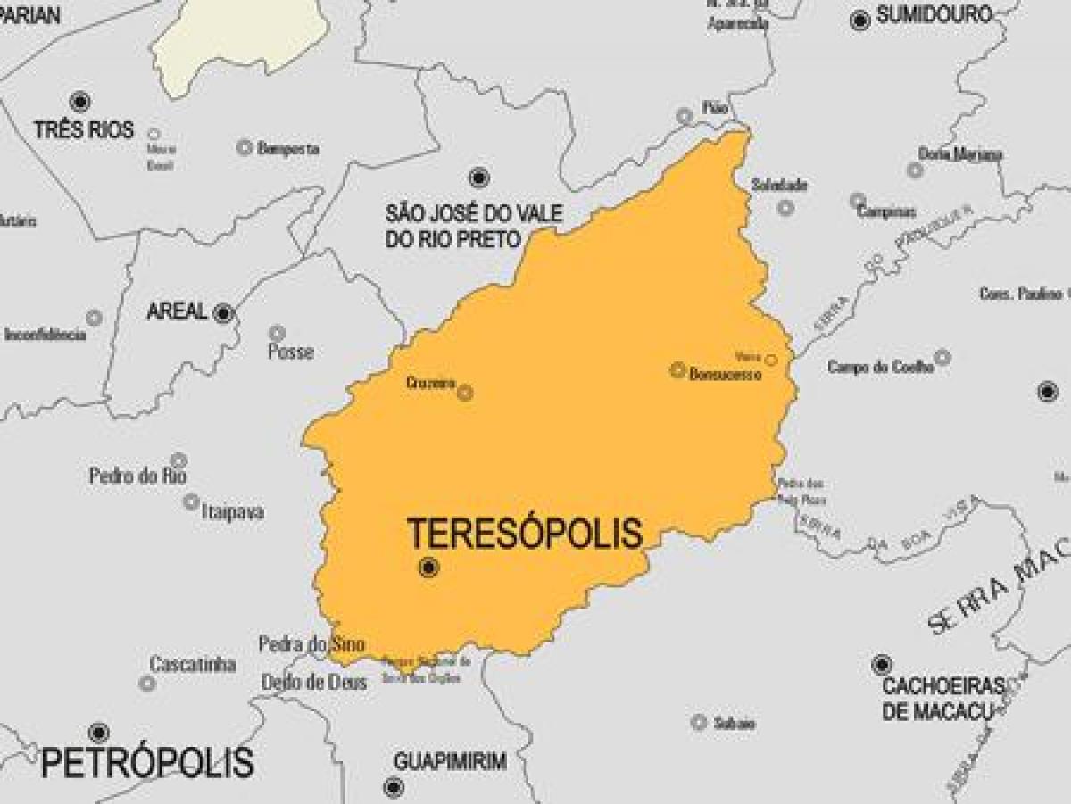 Kaart Teresópolis vald