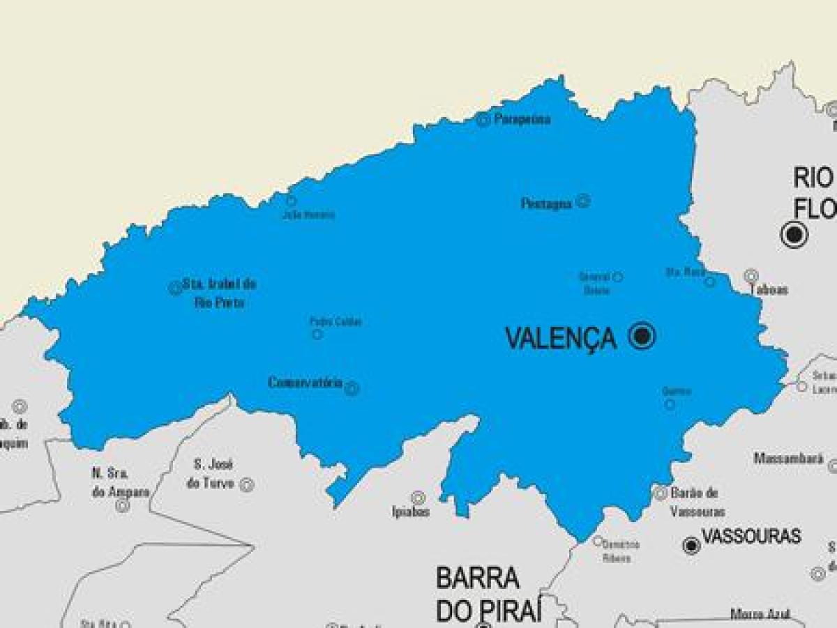 Kaart Valença vald