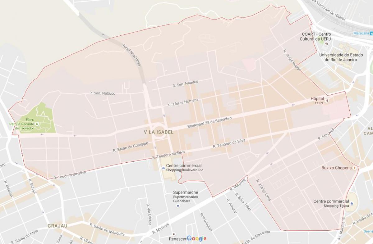Kaart Vila Isabel