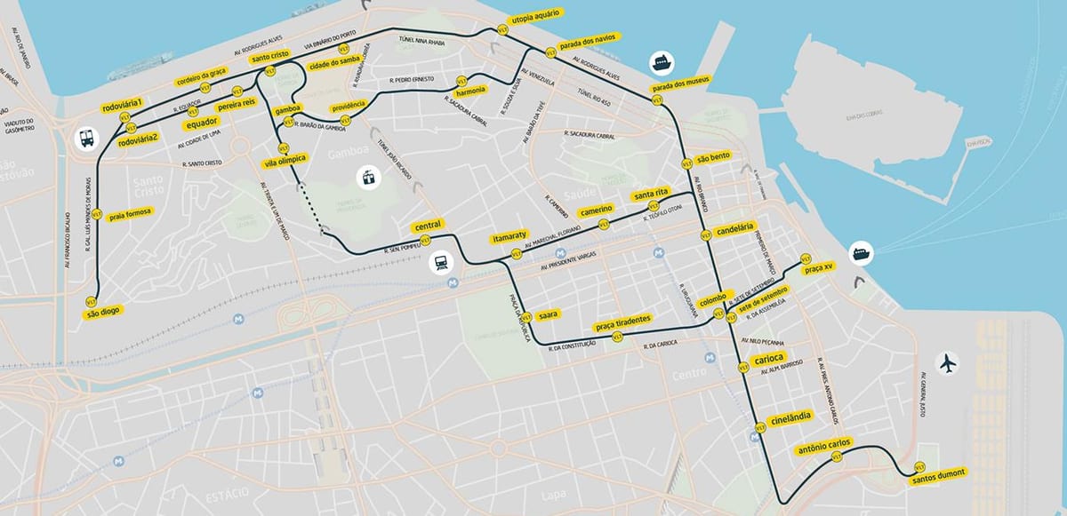 Kaart VLT Carioca (Rio de Janeiro