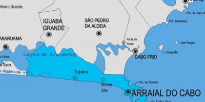 Kaart Arraial do Cabo vald