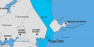 Kaart Cabo Frio vald