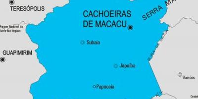 Kaart Cachoeiras de Macacu vald