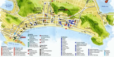 Kaart Copacabana rand