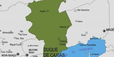 Kaart Duque de Caxias vald