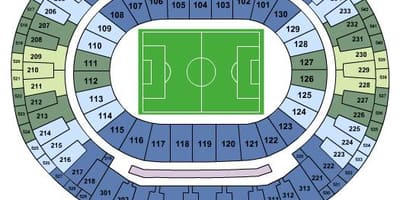 Kaart Maracanã staadionil sièges