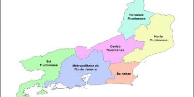 Kaart mesoregions Rio de Janeiro