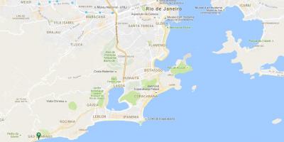 Kaart beach Sao Conrado