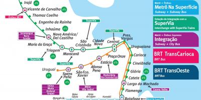 Kaart Rio de Janeiro metroo