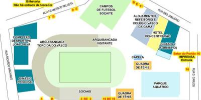 Kaart staadion São Januário