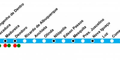 Kaart SuperVia - Line Japeri