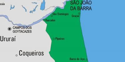Kaart São João da Barra vald