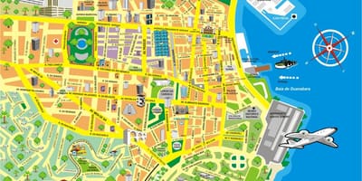Kaart vaatamisväärsused Rio de Janeiro